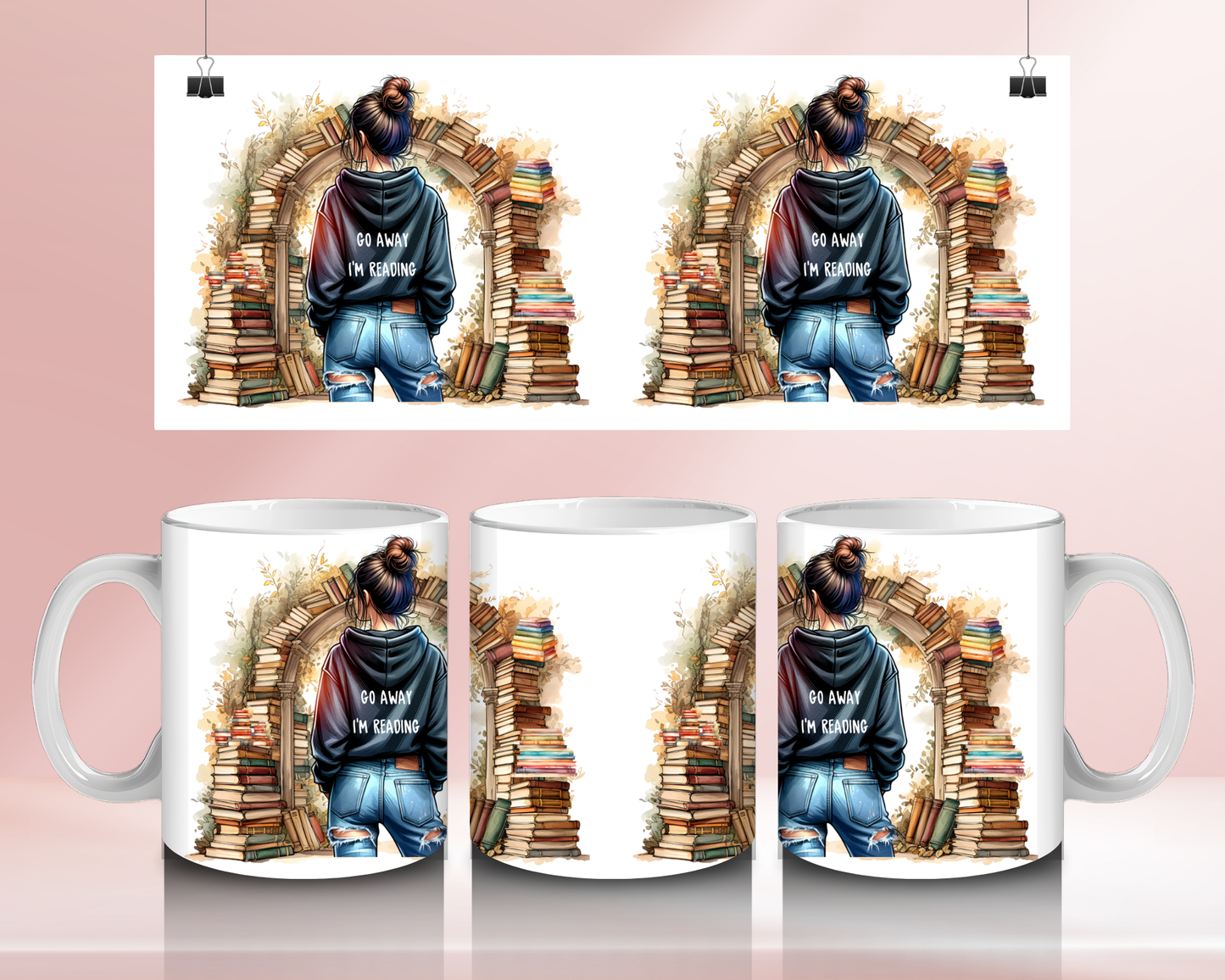 Go away I’m reading -  11oz Ceramic mug