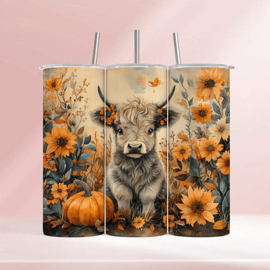 Autumn highland cow - 20oz tumbler
