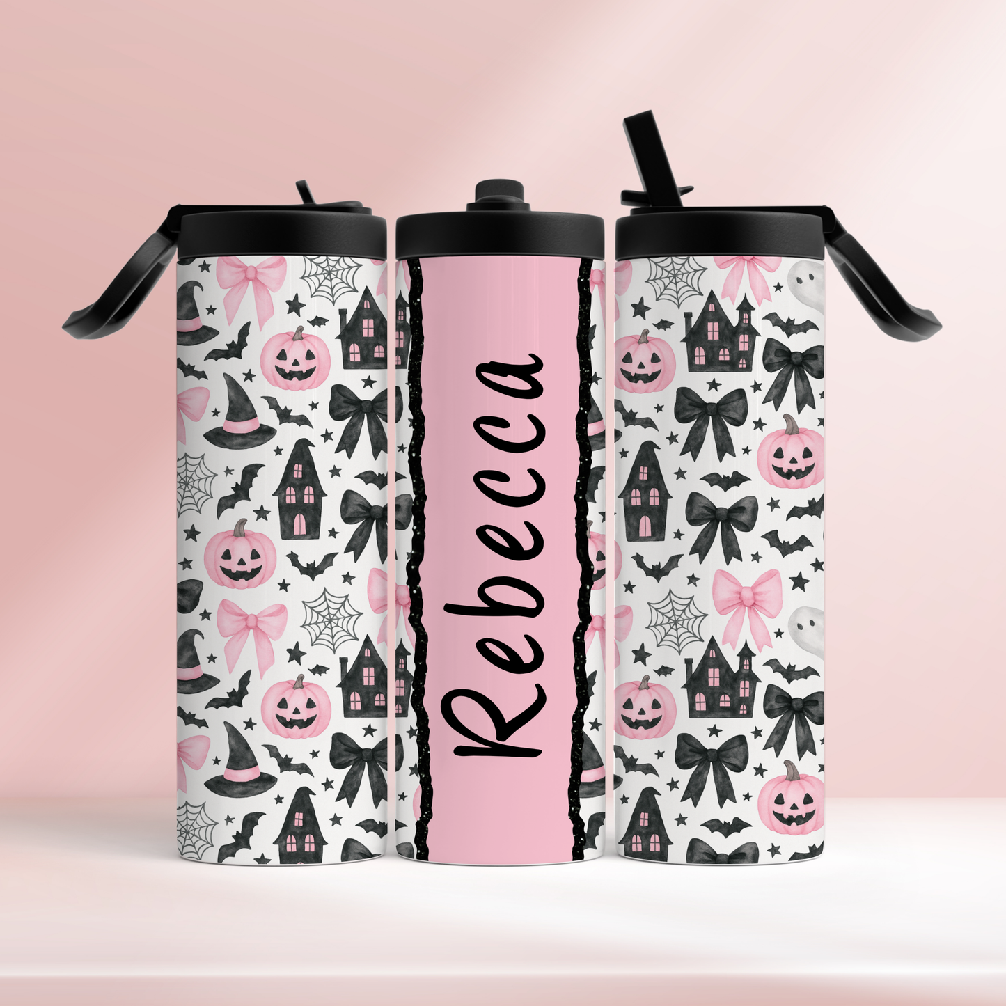 Pink Halloween personalised - 20oz tumbler