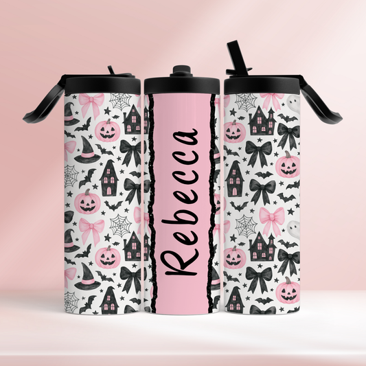 Pink Halloween personalised - 20oz tumbler