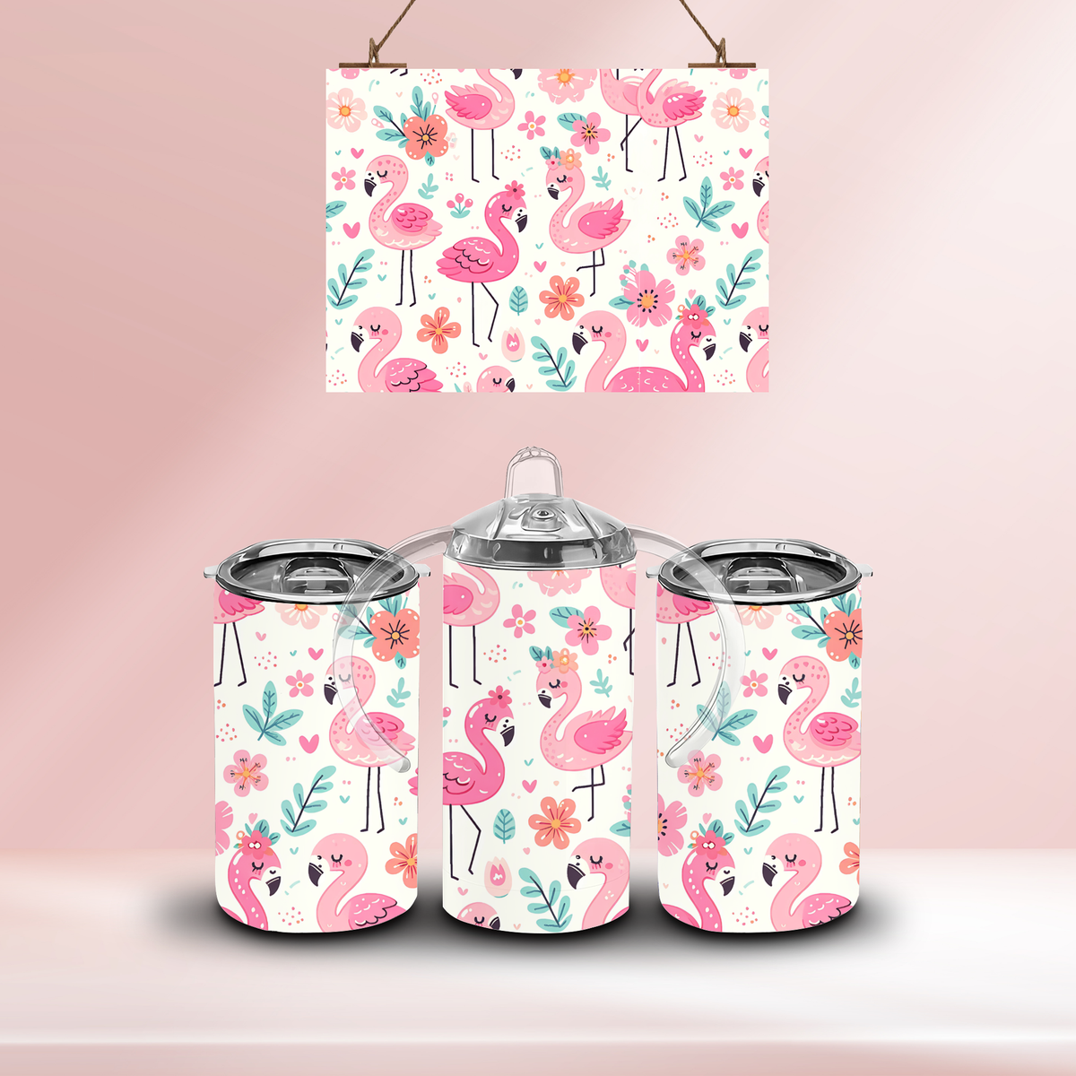 Flamingos - 12oz standard/sippy tumbler