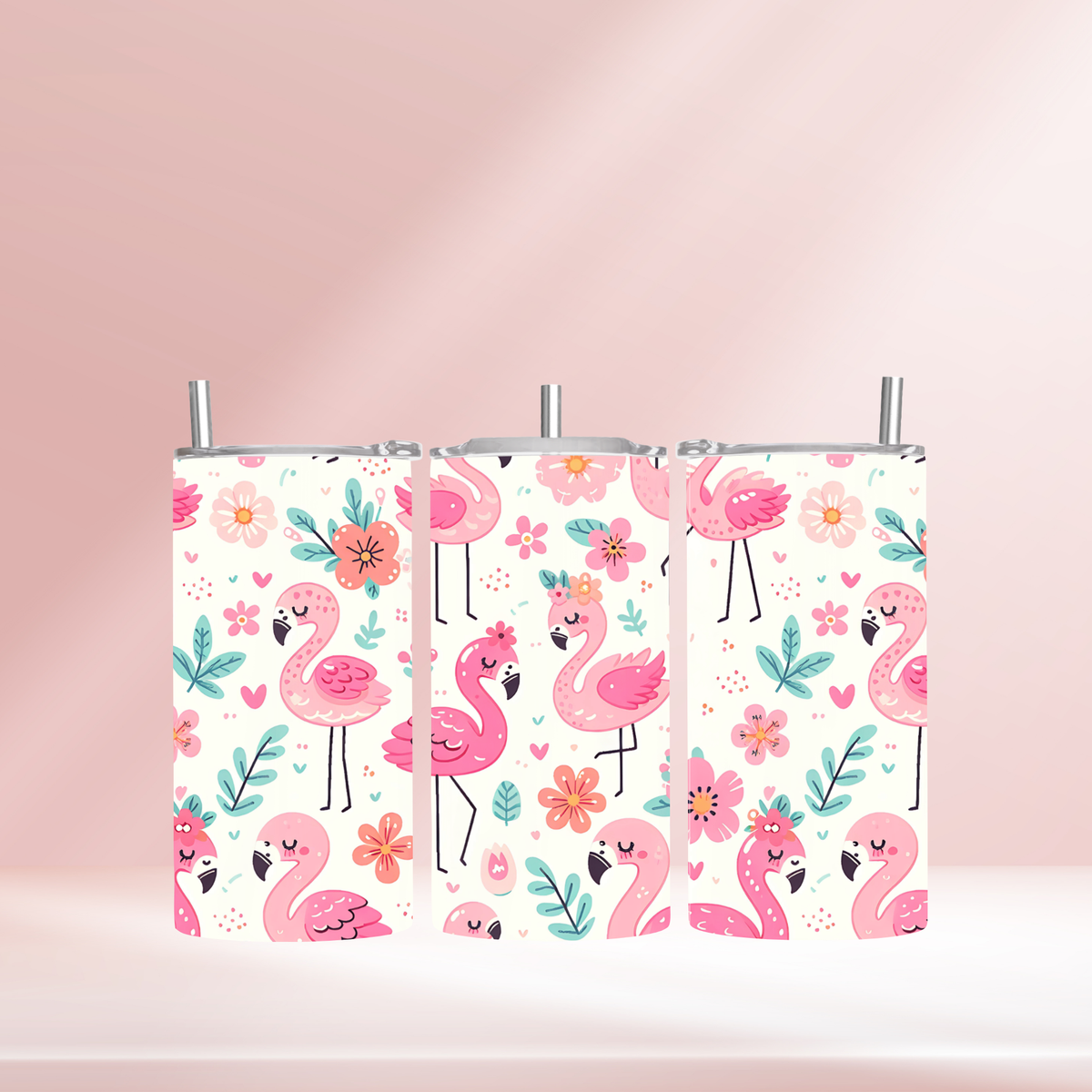 Flamingos - 12oz standard/sippy tumbler