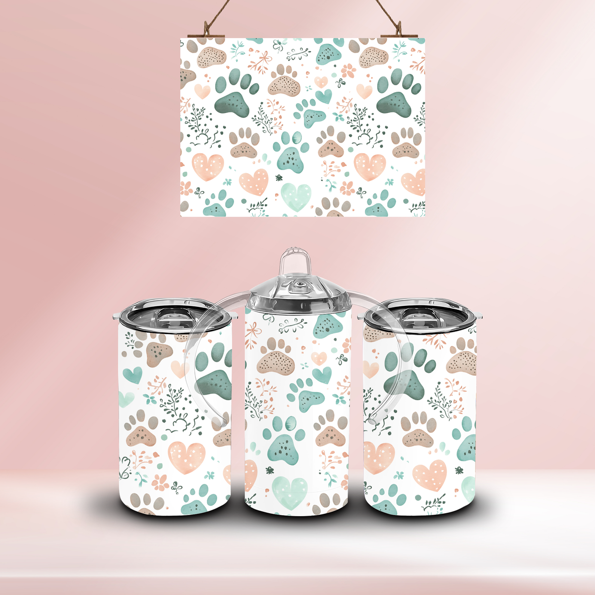 Paw prints - 12oz standard/sippy tumbler