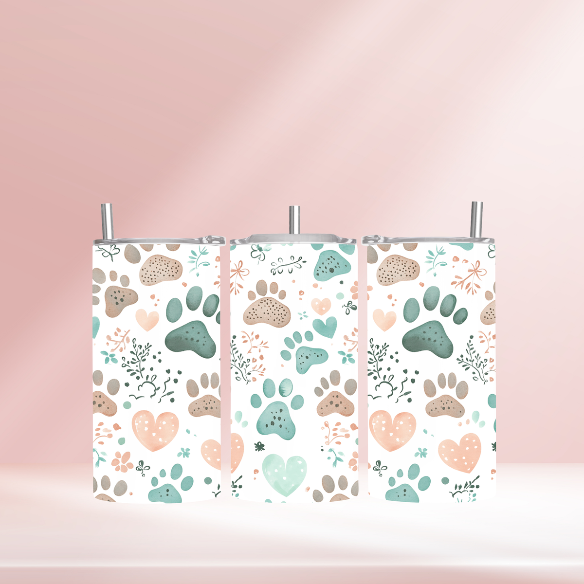 Paw prints - 12oz standard/sippy tumbler