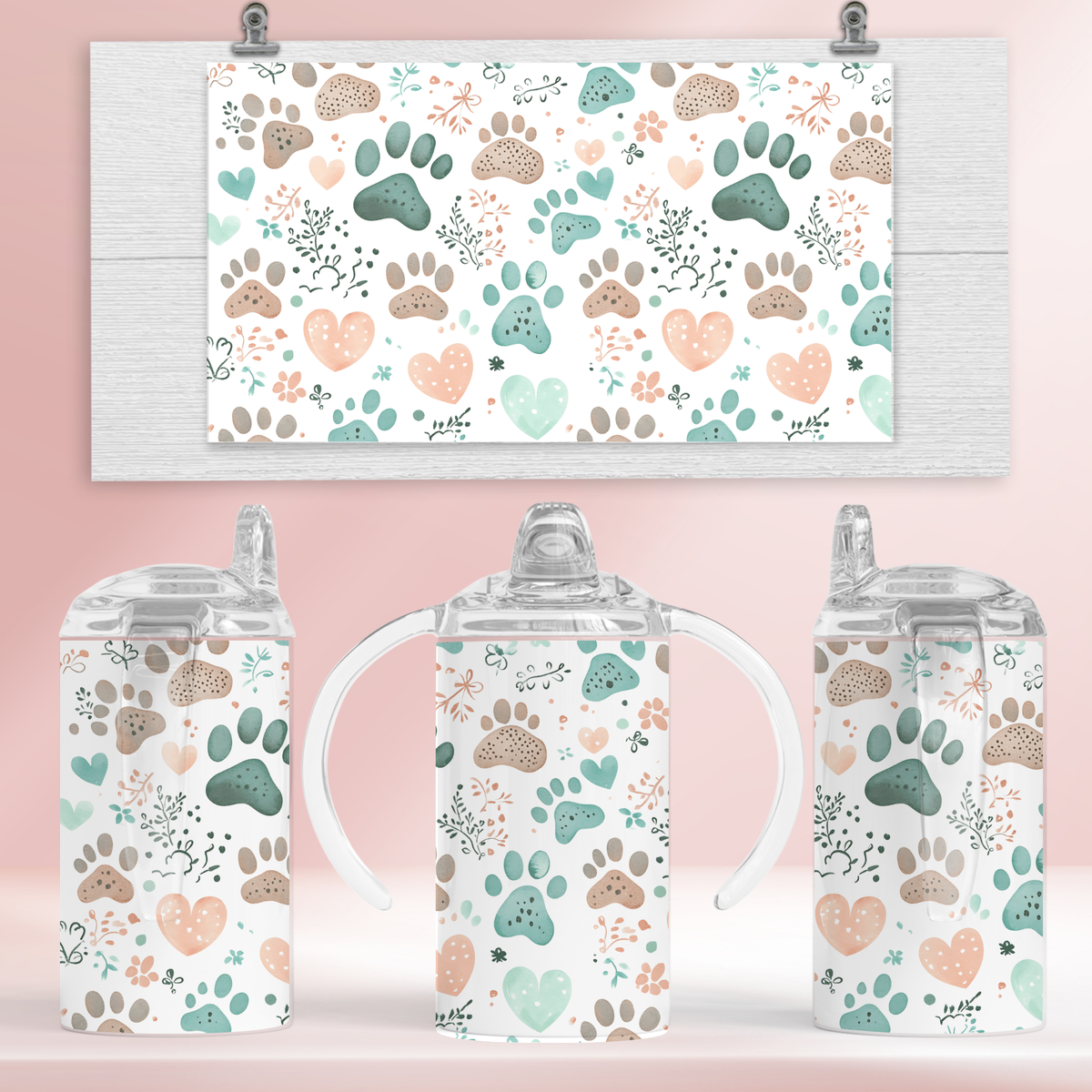Paw prints - 12oz standard/sippy tumbler