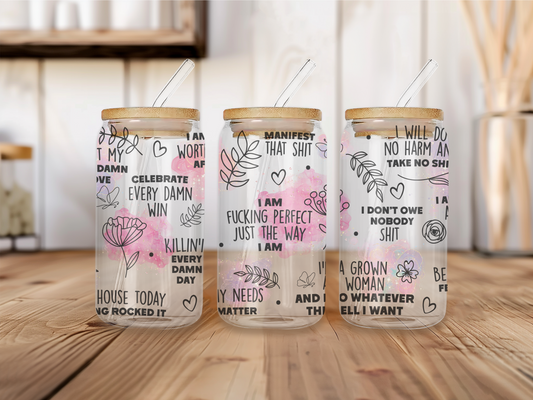 Swearing  Affirmations - 16oz Libbey can
