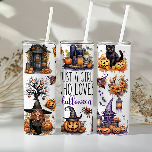 Just a girl who loves Halloween 2- 20oz tumbler