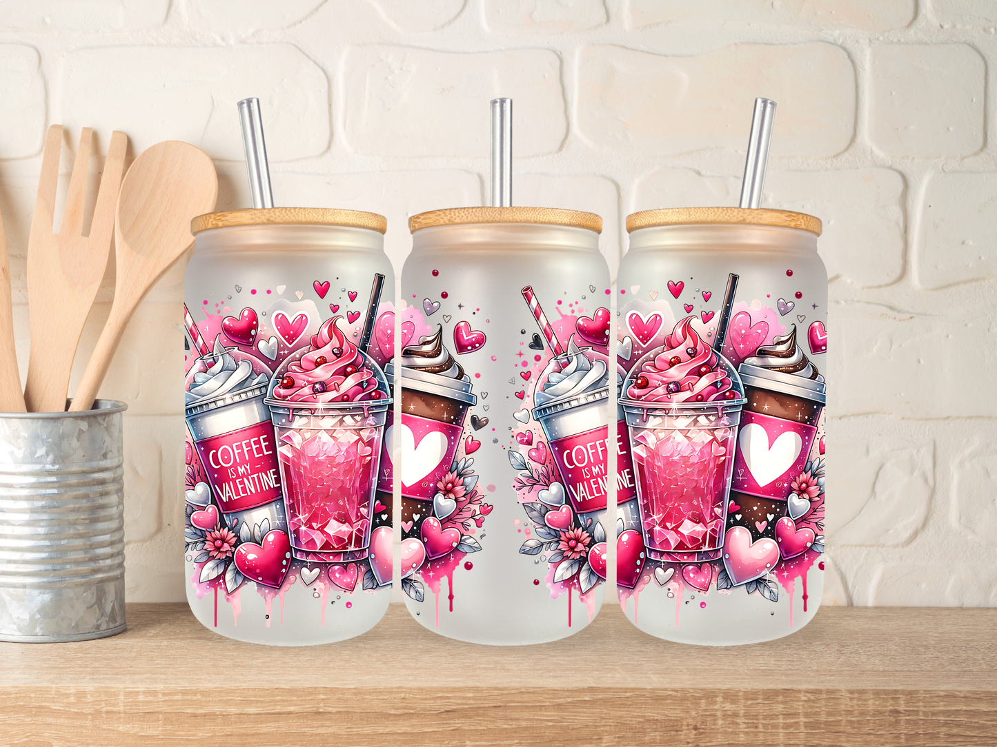 🩷 Coffee is my Valentine 🩷 - 16oz libbey can