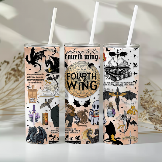 Fourth wing stickers - 20oz tumbler