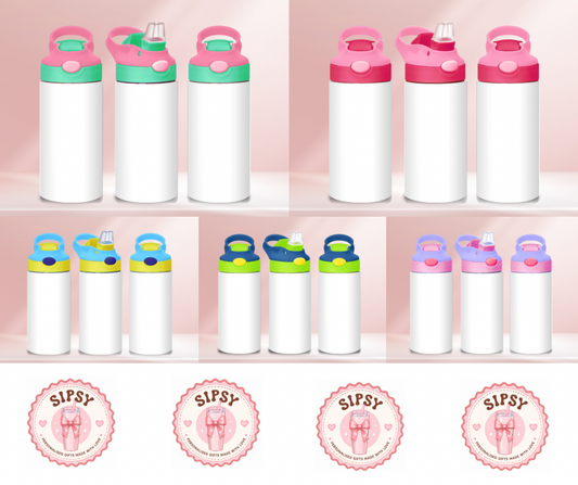 Design your own 12oz flip straw water bottle