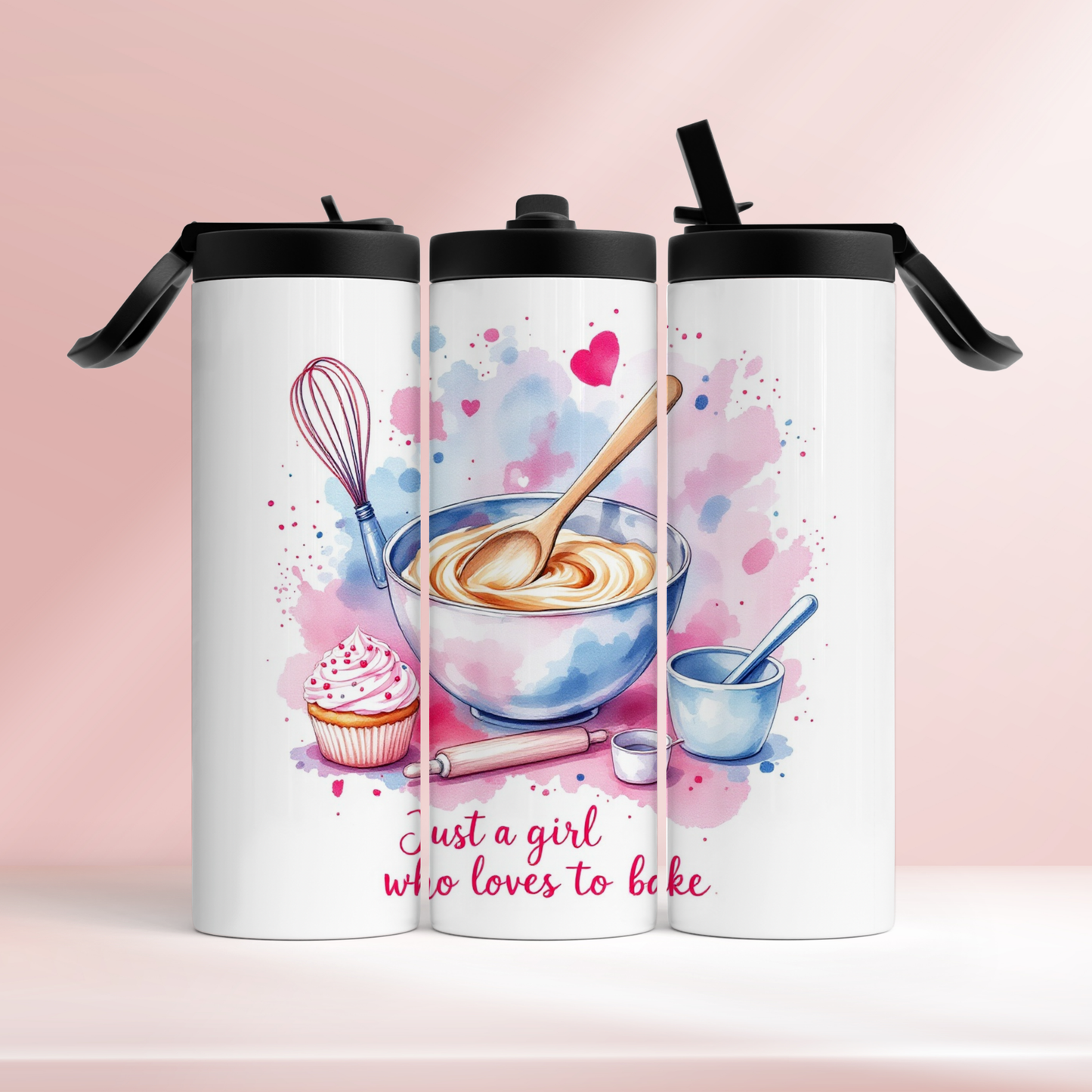 Just a girl who loves to bake - 20oz tumbler