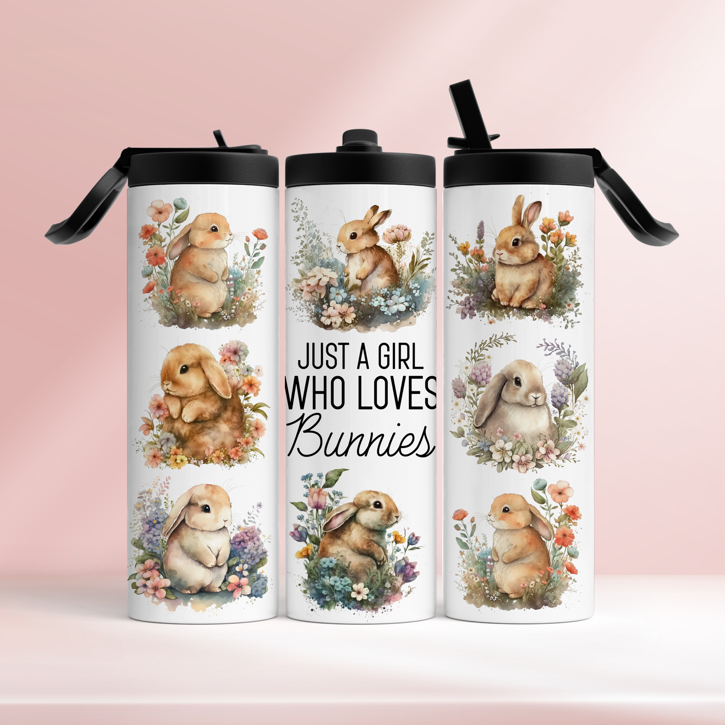 Just a girl who loves bunnies - 20oz tumbler