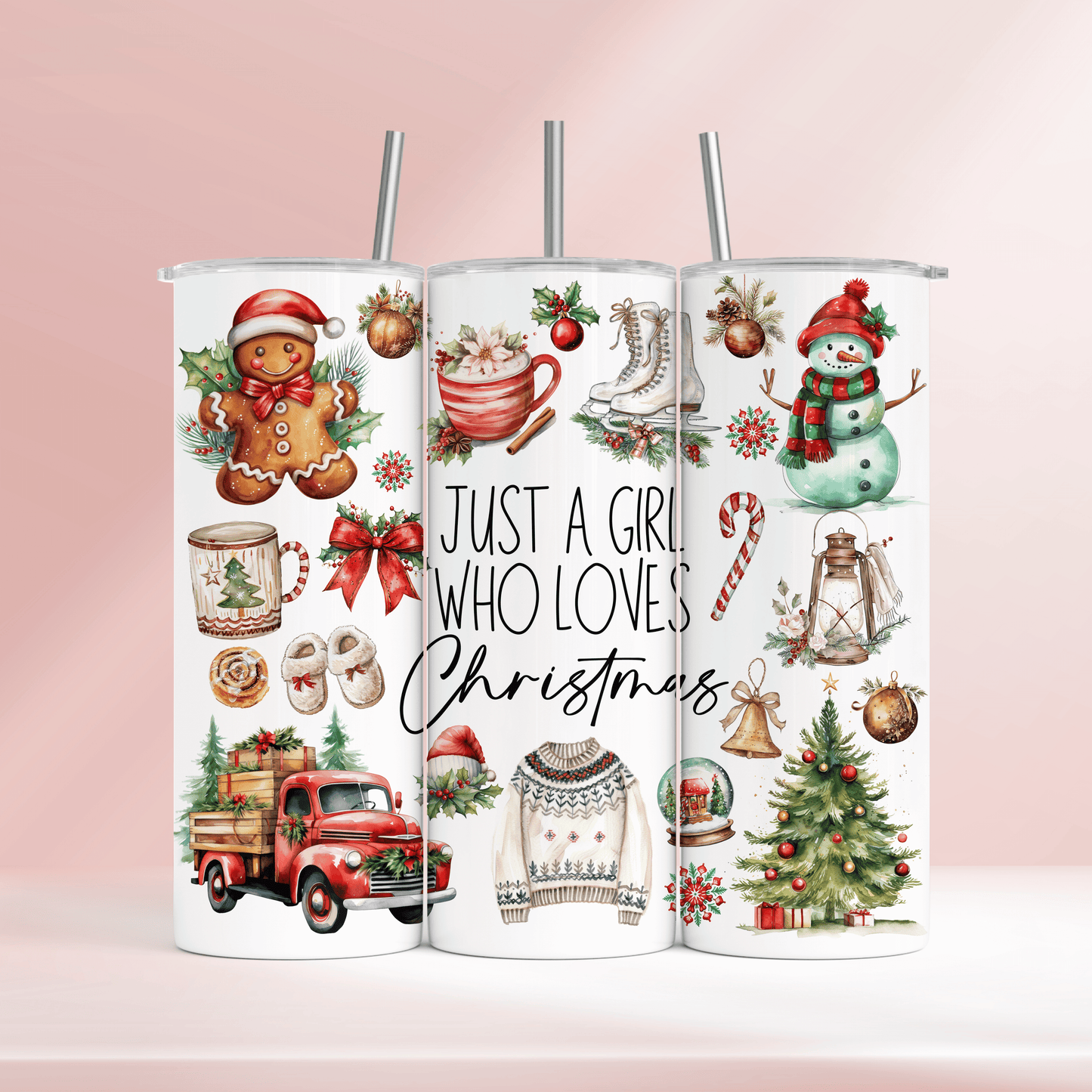 Just a girl who loves Christmas - 20oz tumbler