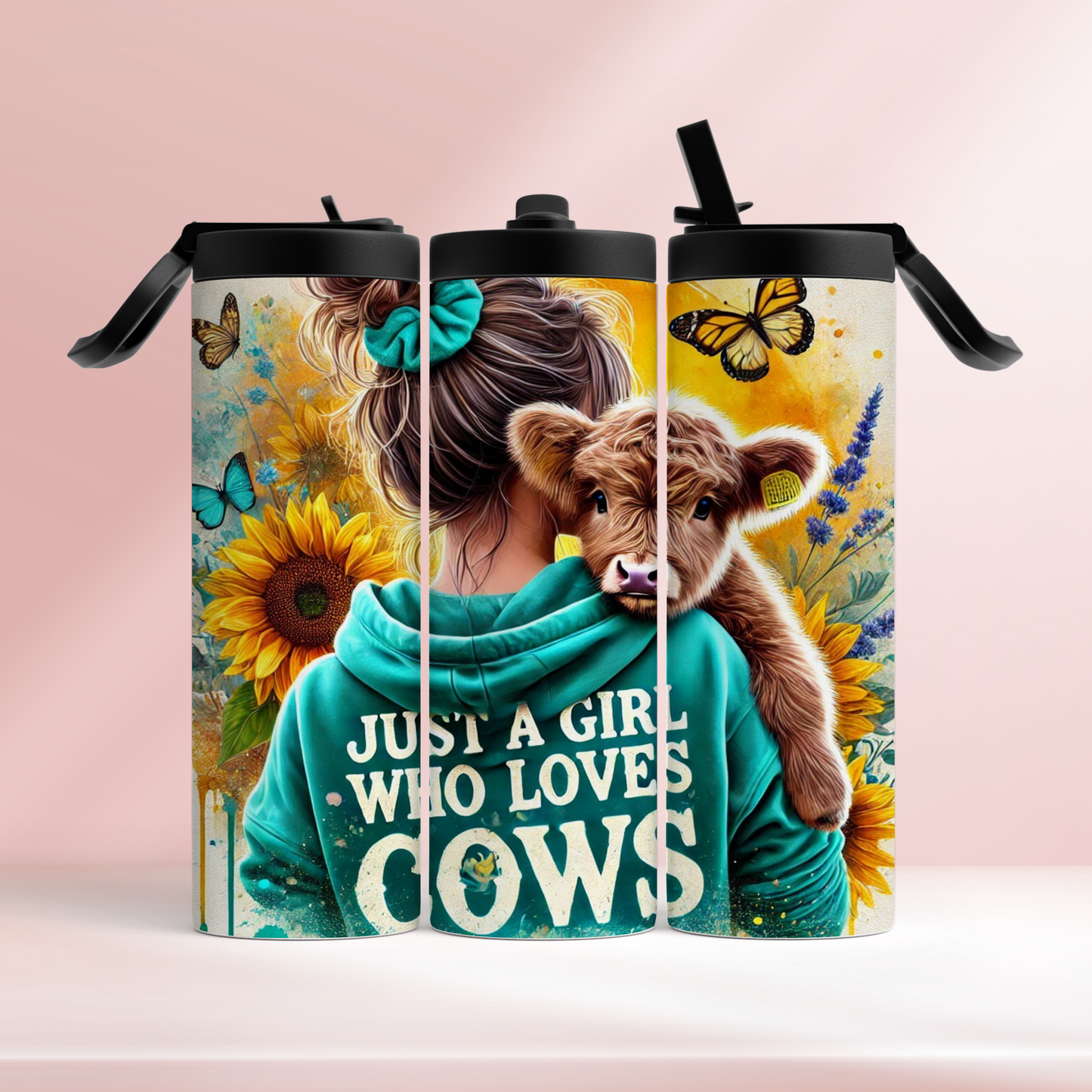 Just a girl who loves cows - 20oz tumbler