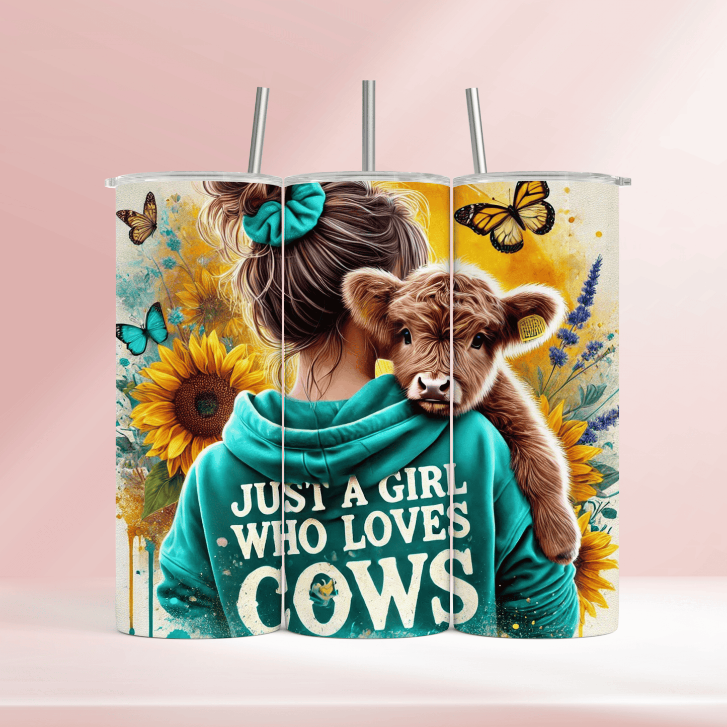 Just a girl who loves cows - 20oz tumbler