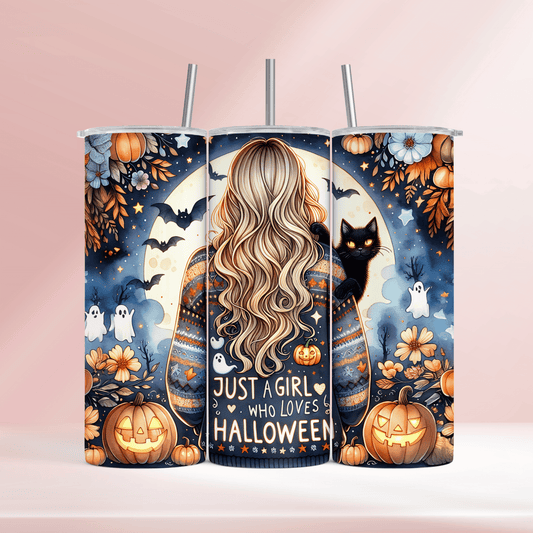 Just a girl who loves Halloween - 20oz tumbler