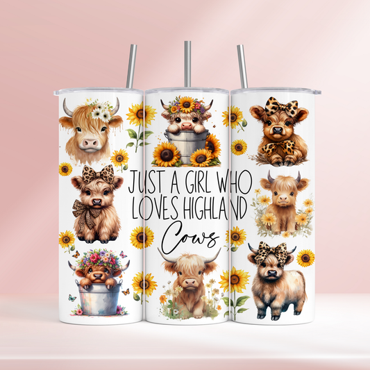 Just a girl who loves highland cows - 20oz tumbler