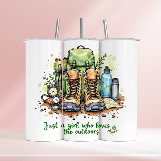 Just a girl who loves the outdoors - 20oz tumbler