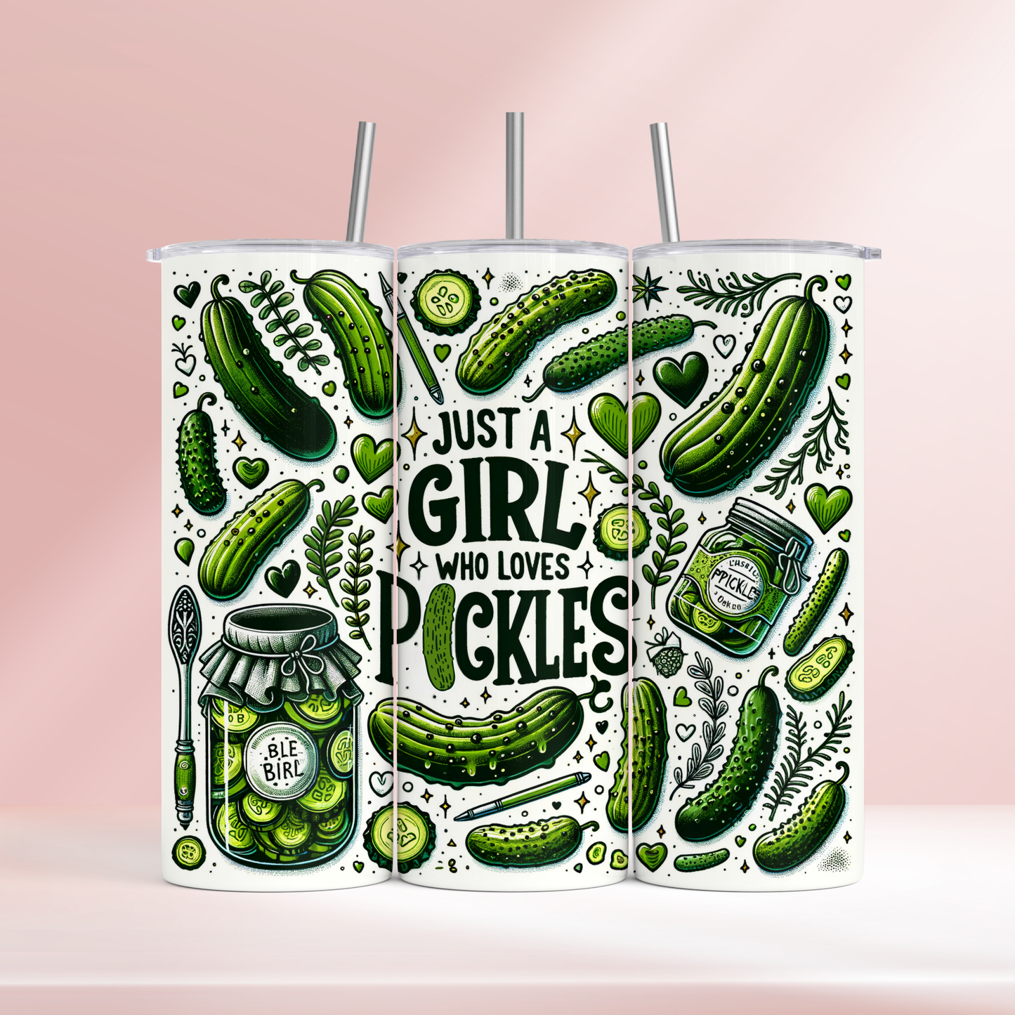 Just a girl who loves pickles - 20oz tumbler