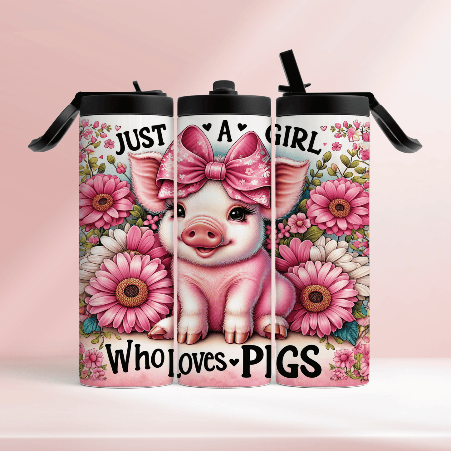 Just a girl who loves pigs - 20oz tumbler