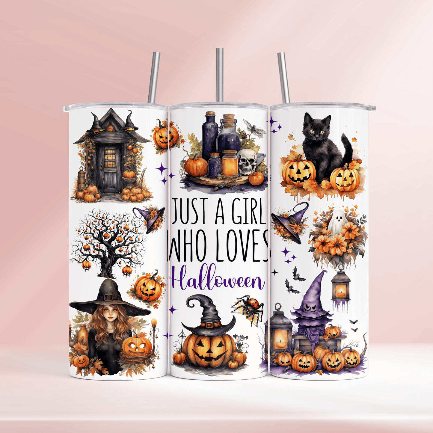 Just a girl who loves Halloween 2- 20oz tumbler