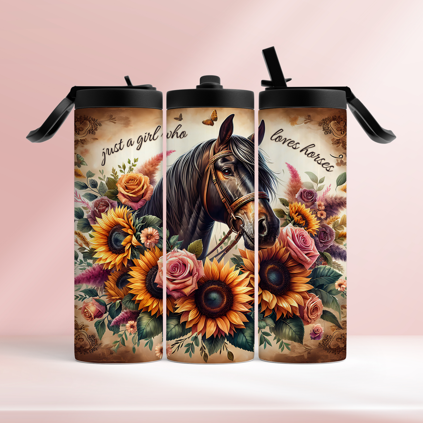 Just a girl who loves horses - 20oz tumbler