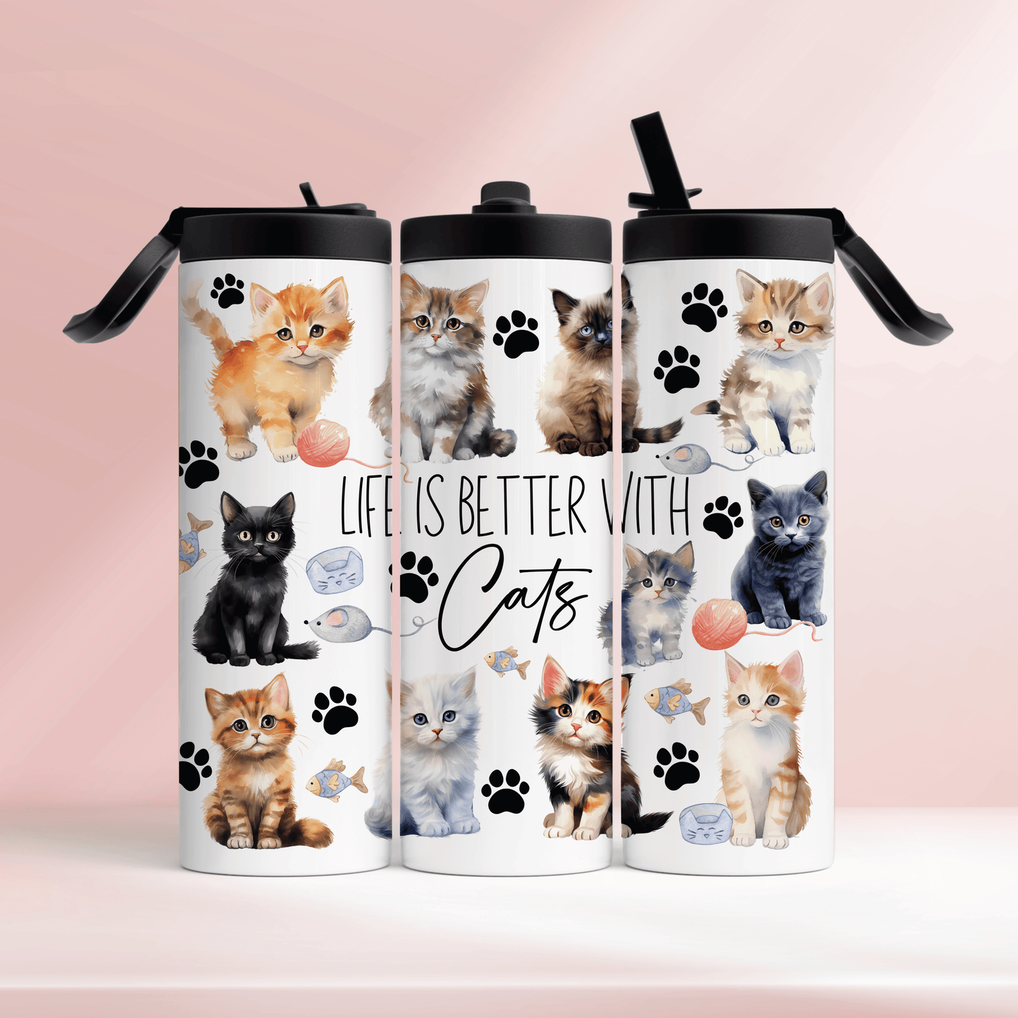 Life is better with cats - 20oz tumbler