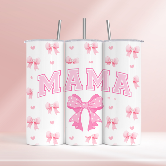 MAMA Pink bows - 20oz tumbler