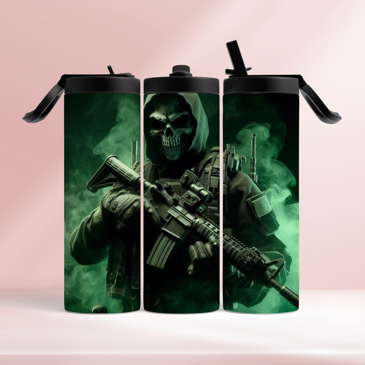 Masked man gaming - 20oz tumbler