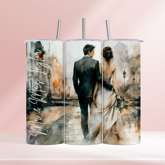 Mr & Mrs- personalised - 20oz tumbler