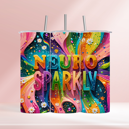 Neuro sparkly - 20oz tumbler