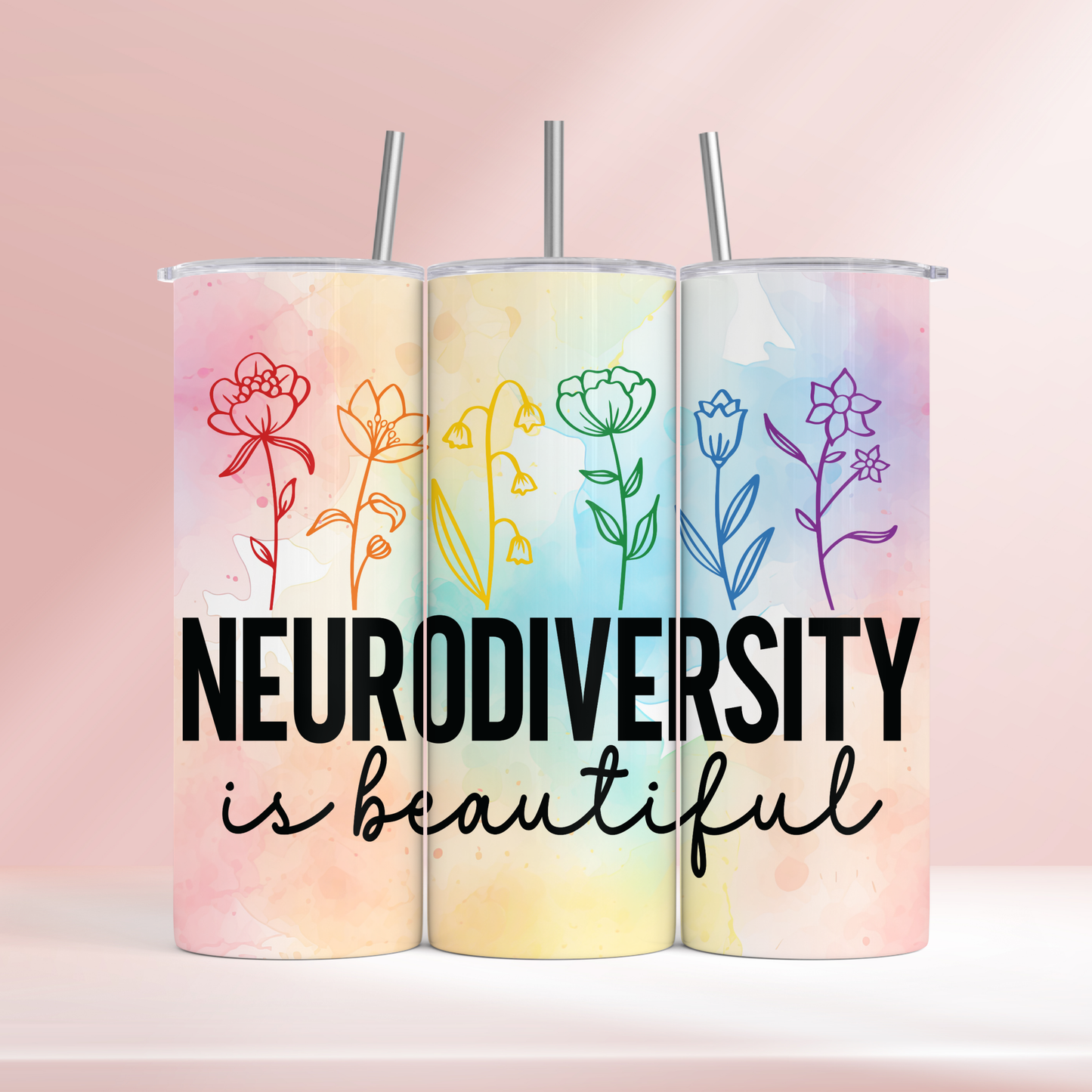 Neurodiversity is beautiful - 20oz tumbler