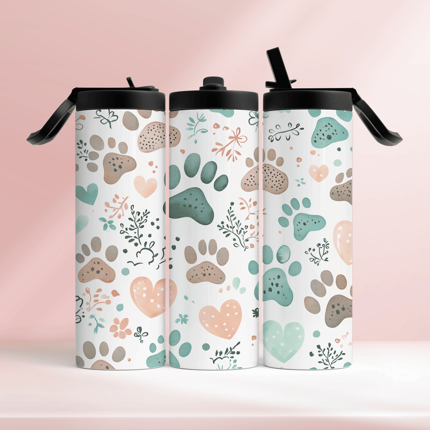 Paw prints- 20oz tumbler