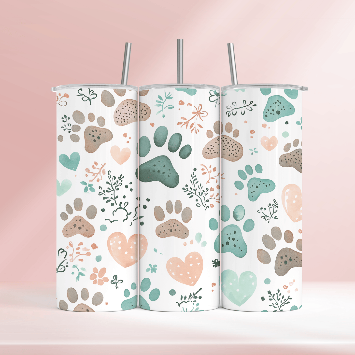 Paw prints- 20oz tumbler