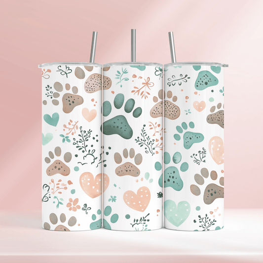 Paw prints- 20oz tumbler