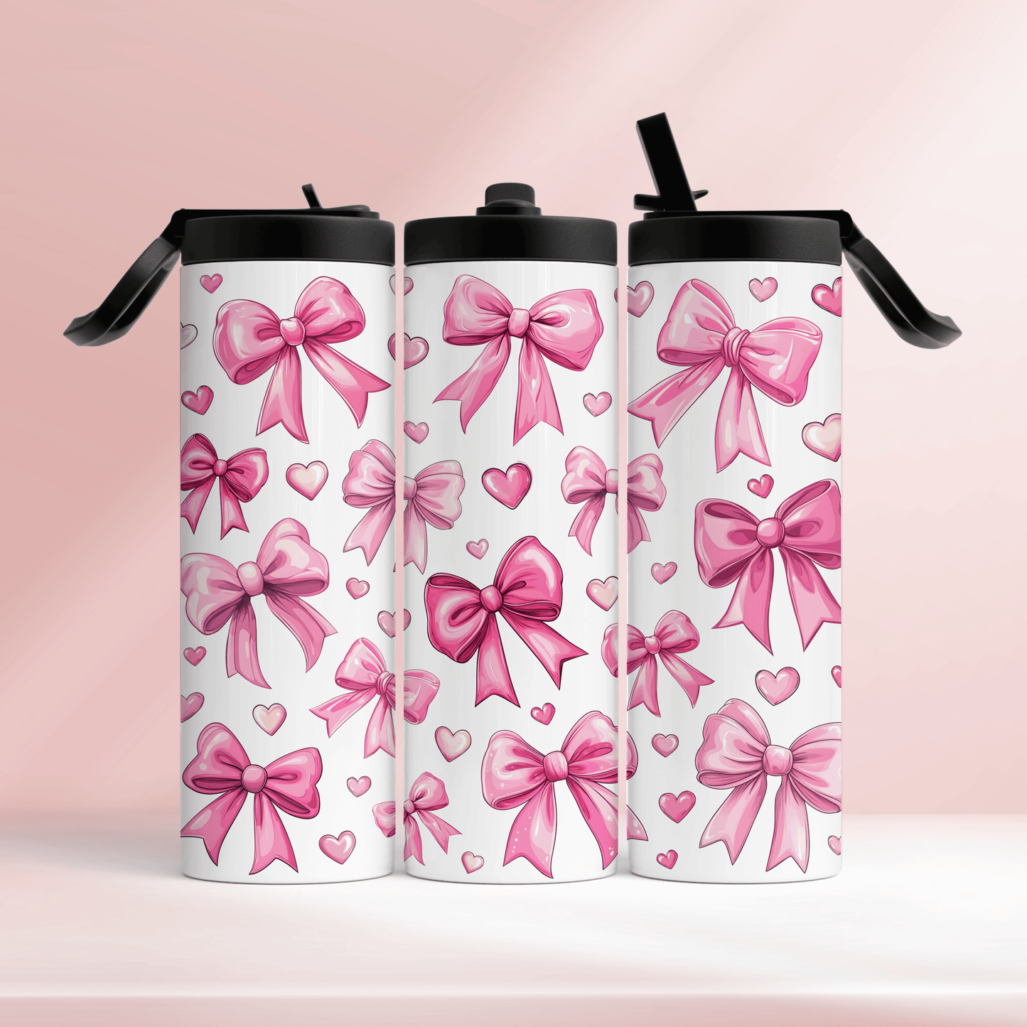 Pink bows - 20oz tumbler