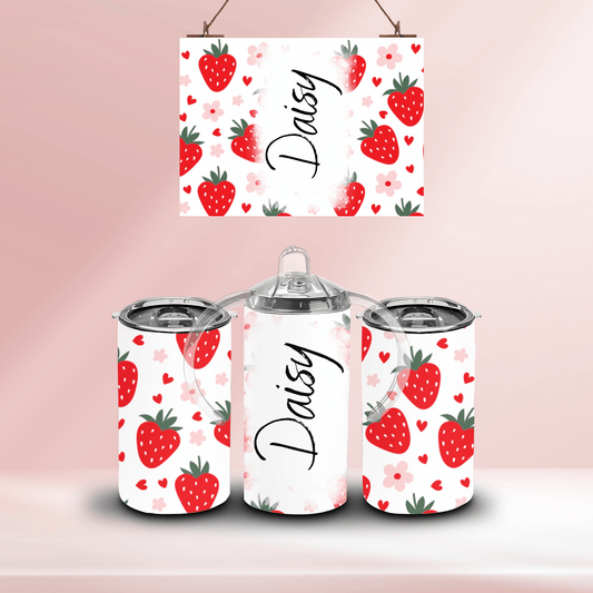 Strawberries- 12oz standard/sippy tumbler