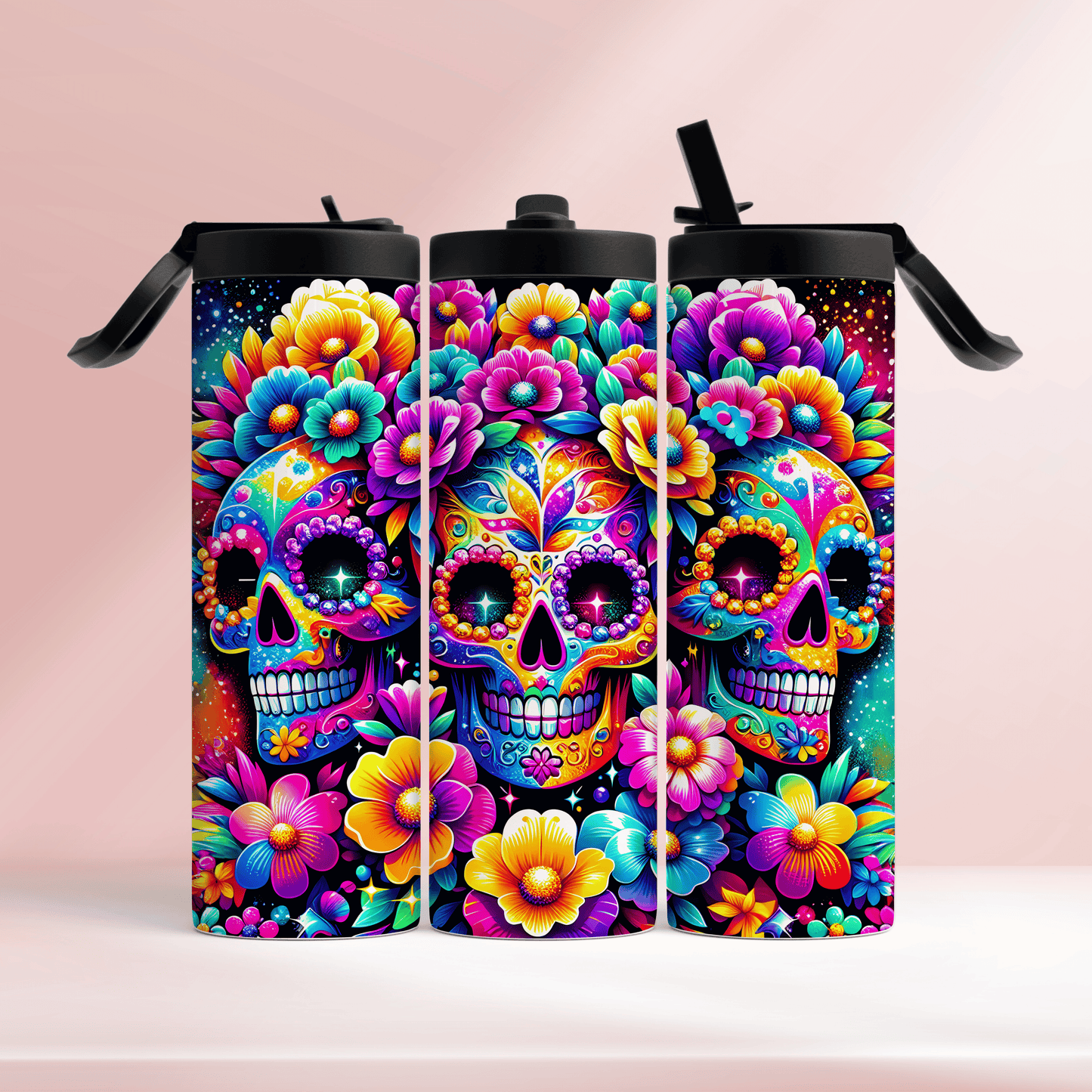 Sugar skulls- 20oz tumbler