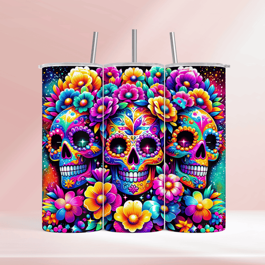 Sugar skulls- 20oz tumbler