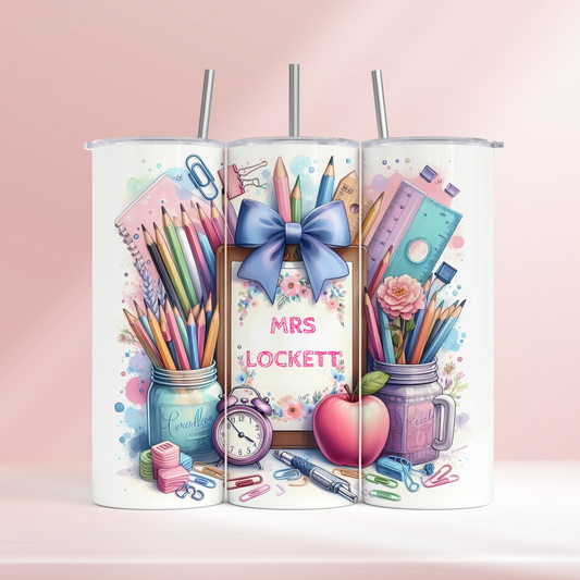Teacher watercolours - 20oz tumbler