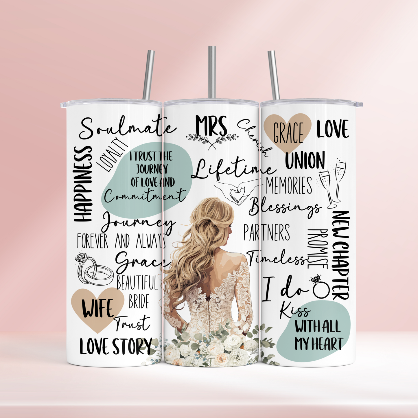 Elegant bride - 20oz tumbler
