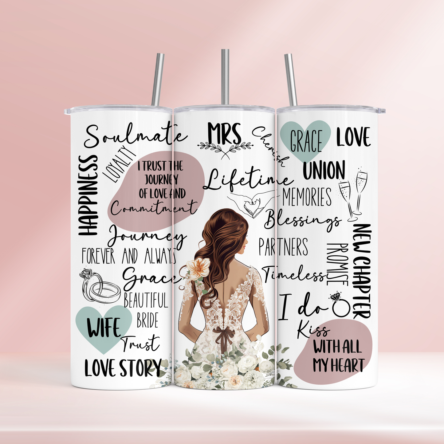 Elegant bride - 20oz tumbler