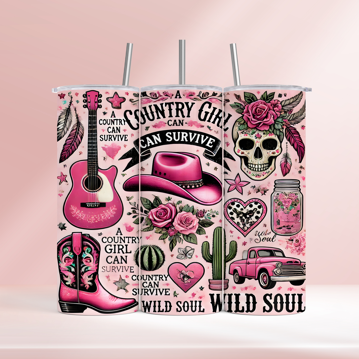 A country girl can survive - 20oz tumbler