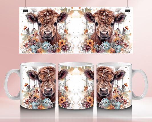 Baby highland cow - 11oz Ceramic mug