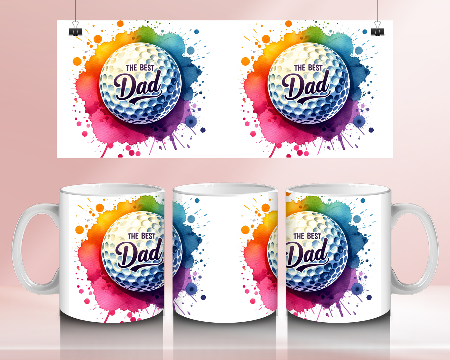 The best dad (golf)  - 11oz Ceramic mug