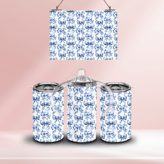 Blue bows - 12oz standard/sippy tumbler