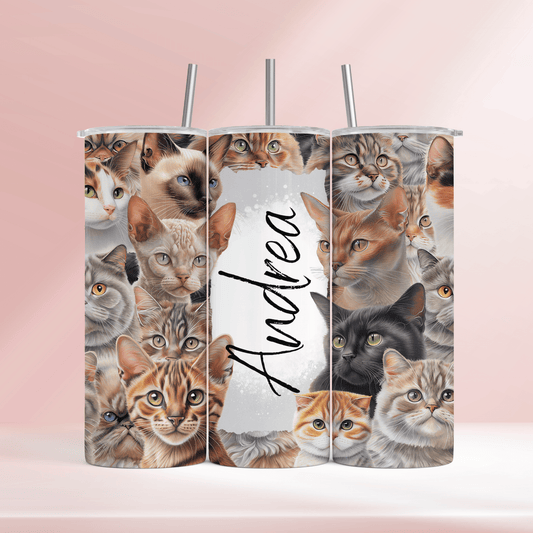 Cats personalised - 20oz tumbler