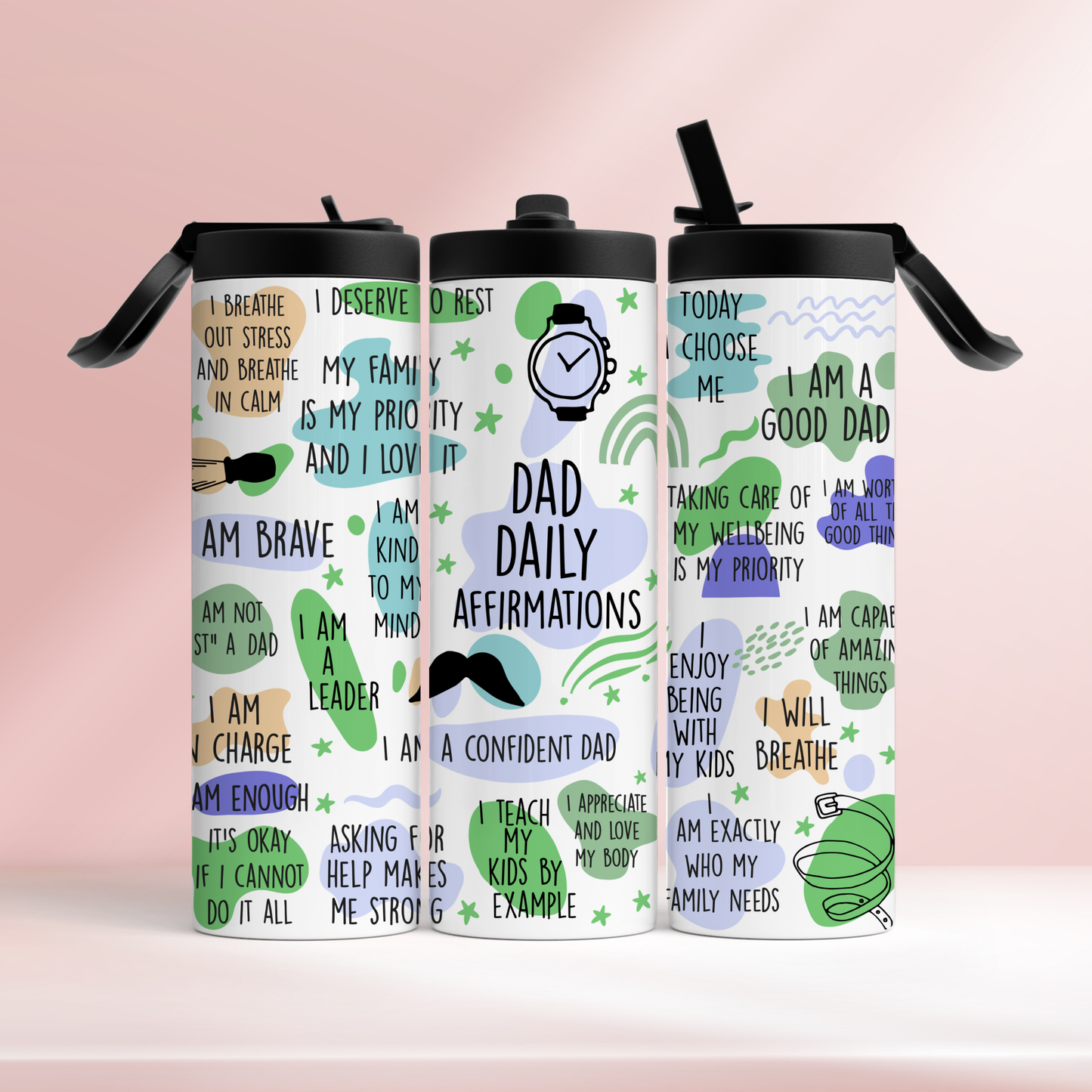 Dad daily affirmations - 20oz tumbler