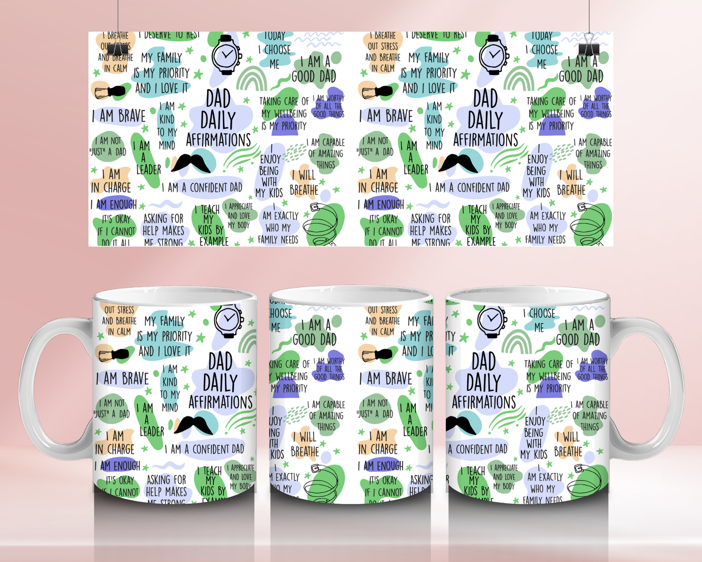 Dad daily affirmations - 11oz Ceramic mug
