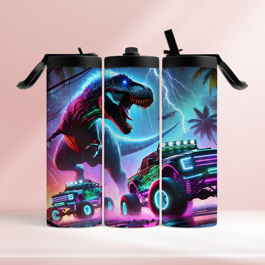 Neon dino mayhem - 20oz tumbler